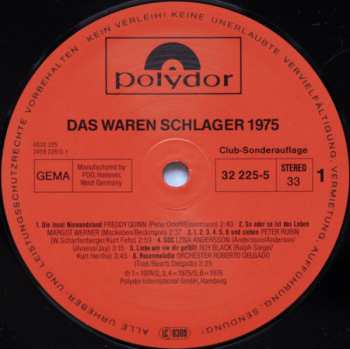 LP Various: Das Waren Schlager 1975