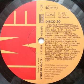 LP Various: Disco 20