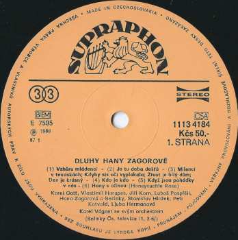 LP Various: Dluhy Hany Zagorové