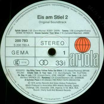 LP Various: Eis Am Stiel - 2. Teil - Feste Freundin - Original Soundtrack