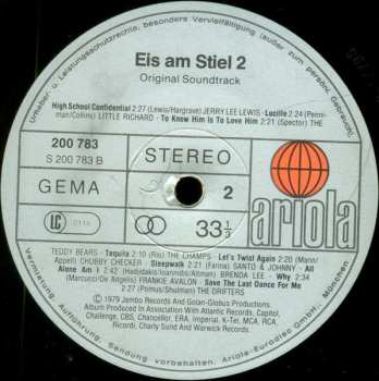 LP Various: Eis Am Stiel - 2. Teil - Feste Freundin - Original Soundtrack