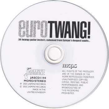 CD Various: Eurotwang! 34 Twangy Guitar Instro's, Exhumed From Wurope's Deepest Vaults...