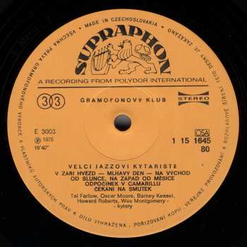 LP Various: Velcí Jazzoví Kytaristé