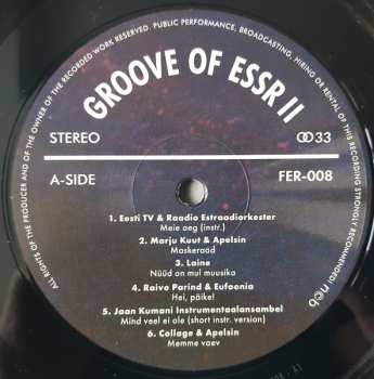 LP Various: Groove Of ESSR II: Funk, Soul, Disco & Jazz From Estonia 1973-1984
