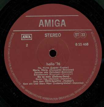 LP Various: Hallo '76