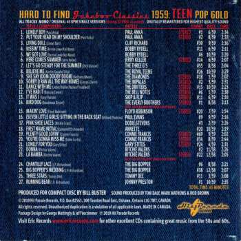 CD Various: Hard To Find Jukebox Classics 1959: Teen Pop Gold