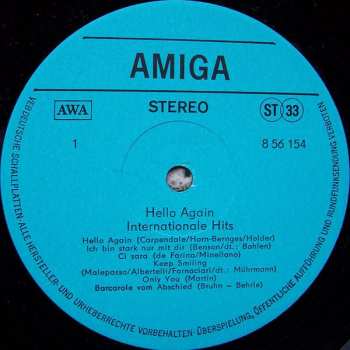 LP Various: Hello Again - Internationale Hits