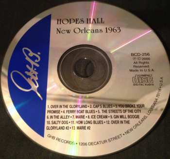 CD Various: Hopes Hall, New Orleans 1963