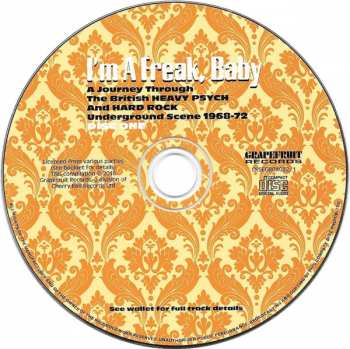 3CD/Caja Various: I'm A Freak, Baby... A Journey Through The British Heavy Psych And Hard Rock Underground Scene 1968-72