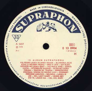 LP Various: IX. Album Supraphonu