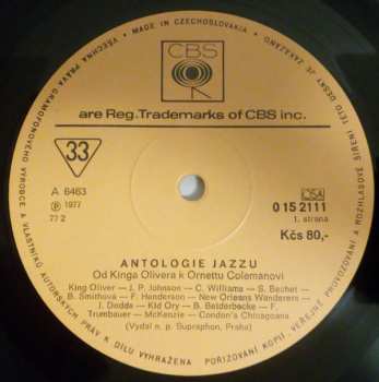4LP/Caja Various: Antologie Jazzu (Od Kinga Olivera K Ornettu Colemanovi) (4xLP + BOX + BOOKLET)