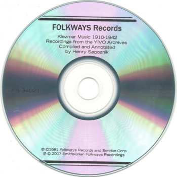 CD Various: Klezmer Music 1910-1942: Recordings From The YIVO Archives