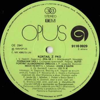 LP Various: Koktail Z PKO (K 25. Výročiu Otvorenia PKO V Bratislave)