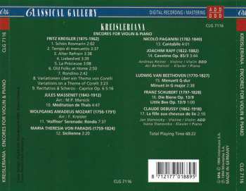 CD Various: Kreisleriana. Encores For Violin & Piano