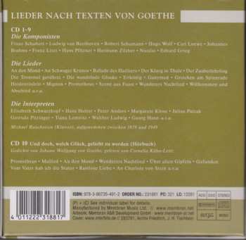 10CD/Caja Various: Lieder Nach Texten Von Goethe