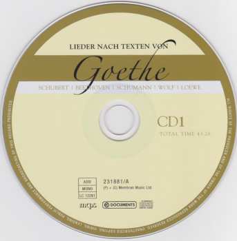 10CD/Caja Various: Lieder Nach Texten Von Goethe