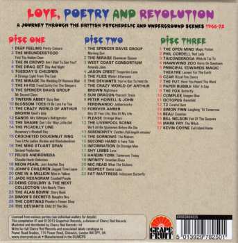 3CD/Caja Various: Love, Poetry And Revolution (A Journey Through The British Psychedelic And Underground Scenes 1966-72)