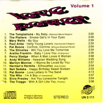 CD Various: Love Power - Volume 1