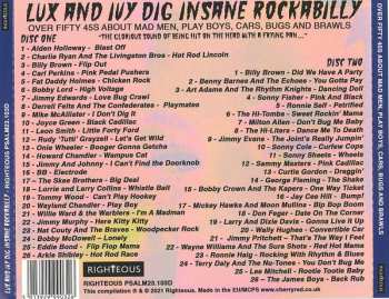 2CD Various: Lux And Ivy Dig Insane Rockabilly (Over Fifty 45s About Mad Men, Play Boys, Cars, Bugs And Brawls)