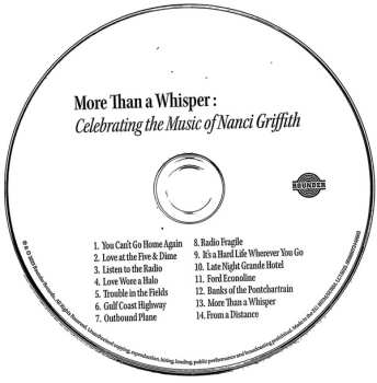 CD Various: More Than A Whisper: Celebrating The Music Of Nanci Griffith
