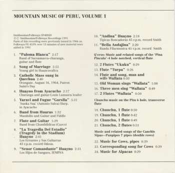 CD Various: Mountain Music Of Peru, Volume 1