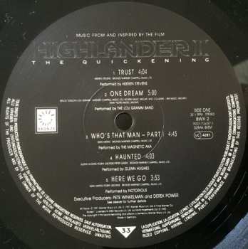 LP Various: Music From And Inspired By The Film Highlander 2 - The Quickening