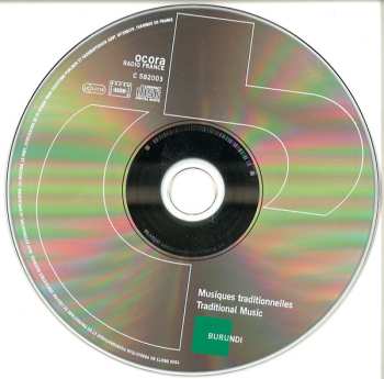 CD Various: Burundi Musiques Traditionnelles = Burundi Traditional Music