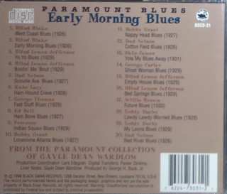 CD Various: Paramount Blues - Early  Morning Blues
