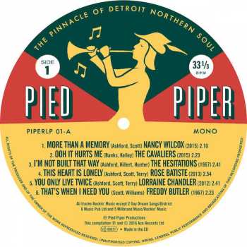 LP Various: Pied Piper (The Pinnacle Of Detroit Northern Soul)
