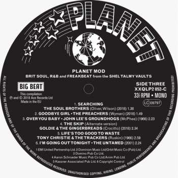 2LP Various: Planet Mod (Brit Soul, R&B And Freakbeat From The Shel Talmy Vaults) CLR