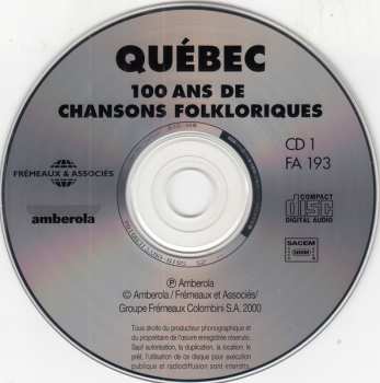2CD Various: Québec - Cent Ans De Chansons Folkloriques