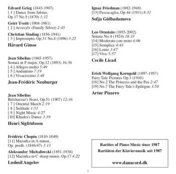 CD Various: Rarities Of Piano Music At 'Schloss Vor Husum' From The 2013 Festival