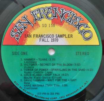 LP Various: San Francisco Sampler - Fall 1970