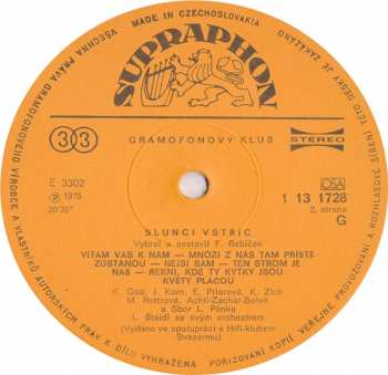 LP Various: Slunci Vstříc