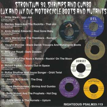 CD Various: Strontium 90, Shrimps & Gumbo (Lux & Ivy Dig Motorcycle Boots And Mutants)