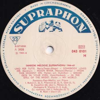 LP Various: Taneční Melodie Supraphonu 1966–67