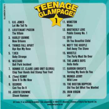 4CD/Caja Various: Teenage Glampage! (80 Glambusters Rockers, Shockers And Teenyboppers From The 70's!)