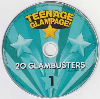 4CD/Caja Various: Teenage Glampage! (80 Glambusters Rockers, Shockers And Teenyboppers From The 70's!)