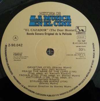 LP Various: El Cazador = The Deer Hunter (Original Motion Picture Soundtrack)