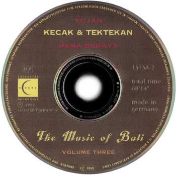 3CD/Caja Various: The Music Of Bali