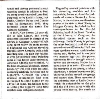 CD Various: The Music Of Kentucky Vol. 1 (Early American Rural Classics 1927-37)