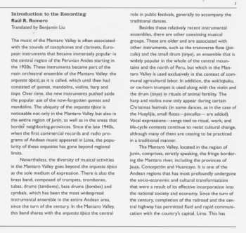 CD Various: Traditional Music Of Peru: The Mantaro Valley