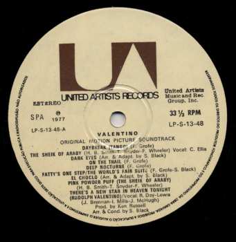 LP Various: Valentino - Original Motion Picture Soundtrack