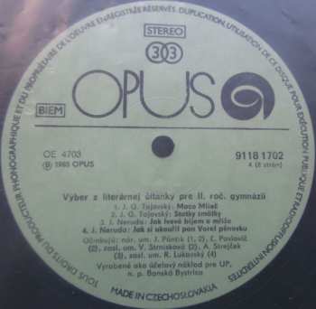 4LP/Caja Various: Výber Z Literárnej Čítanky Pre II. Ročník Gymnázií
