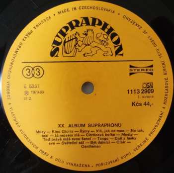 LP Various: XX. Album Supraphonu