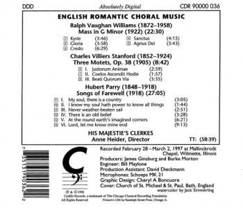 CD Ralph Vaughan Williams: Hear My Prayer: Choral Music of the English Romantics