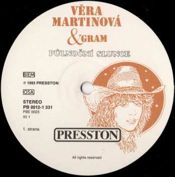 LP Věra Martinová: Půlnoční Slunce