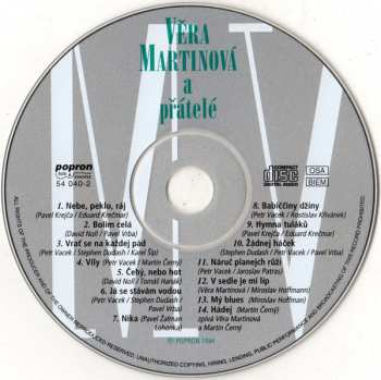 CD Věra Martinová: Věra Martinová A Přátelé
