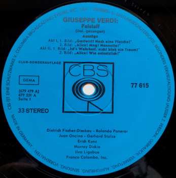 LP Dietrich Fischer-Dieskau: Falstaff