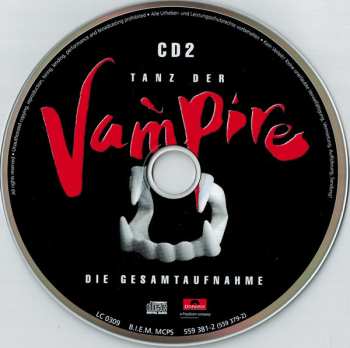2CD Vereinigte Bühnen Wien: Tanz Der Vampire - Die Gesamtaufnahme